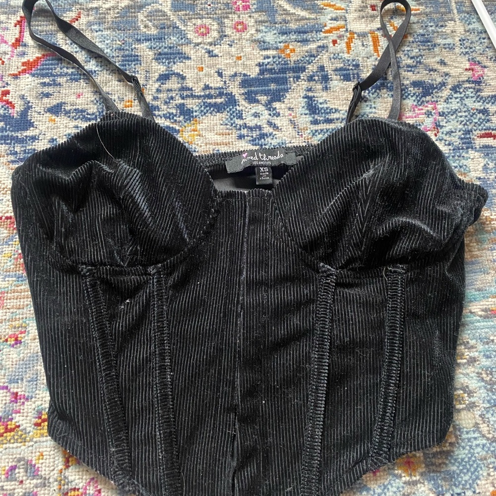 Velvet Corset Top